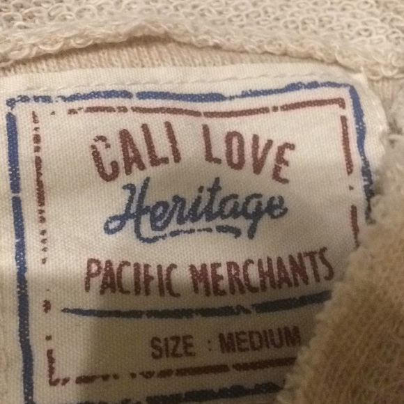 California Cream & Red Hoodie Pullover Sweatshirt - Picture 3 of 4